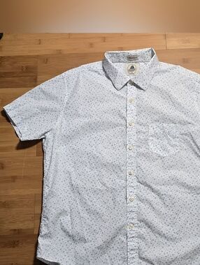 Kennington California Mens Shirt XL Button Up Short Sleeve dots Woven Multicolor